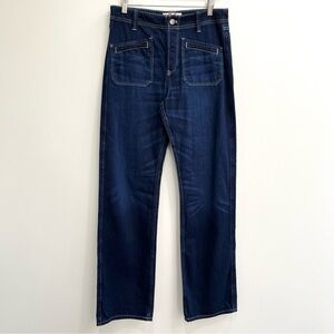 NWOT We the Free wide leg jeans button fly front patch pockets size 26